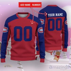 Montreal Canadiens Ugly Sweater Custom Name And Number Hot Design For Christmas Gift Product Photo 1