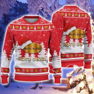 Moto Guzzi Santa Hat Pattern Ugly Christmas Sweater For Men And Women Product Photo 1