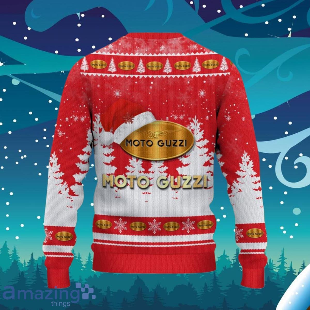 Moto Guzzi Ugly Christmas Sweater Unique Gifts For Men Women image Moto Guzzi Ugly Christmas Sweater Unique Gifts For Men Women Product Photo 3