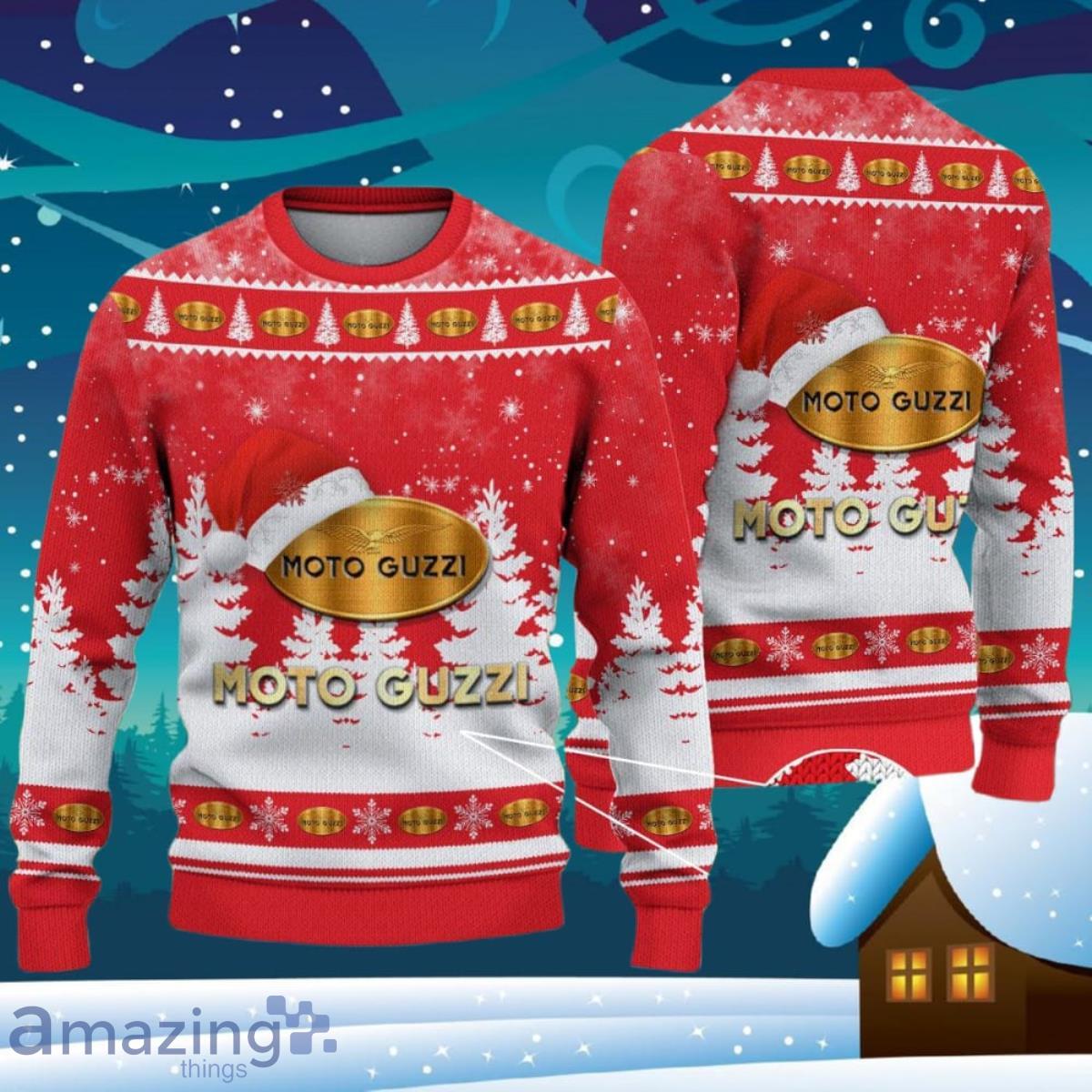 Moto Guzzi Ugly Christmas Sweater Unique Gifts For Men Women image Moto Guzzi Ugly Christmas Sweater Unique Gifts For Men Women Product Photo 1