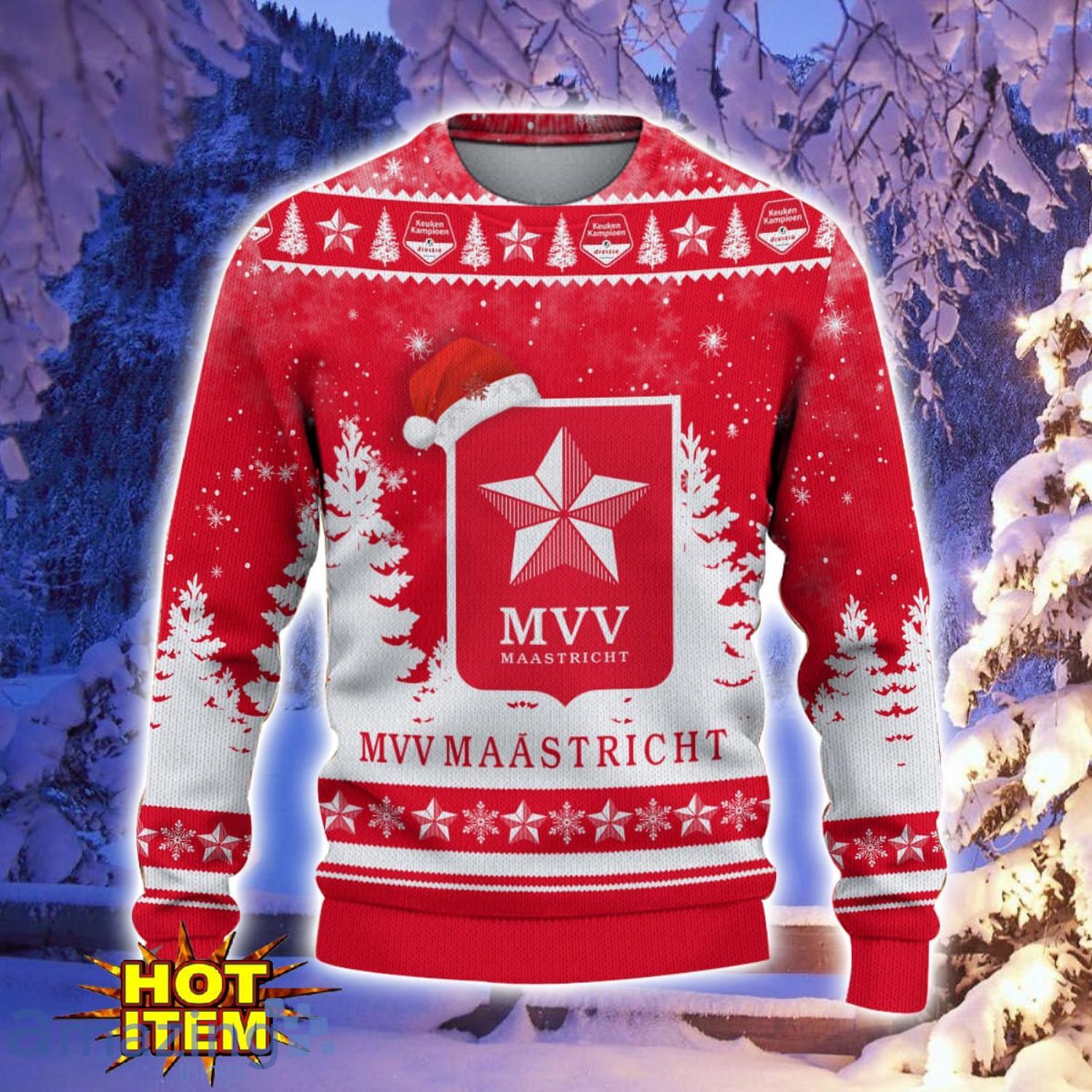 MVV Maastricht 3D Sweater Gift For Sport Fans Ugly Christmas Sweater image MVV Maastricht 3D Sweater Gift For Sport Fans Ugly Christmas Sweater Product Photo 2