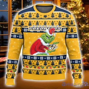 Nashville Predators Grinch Ugly Christmas Sweater Christmas Gift For Sport Fans Product Photo 1