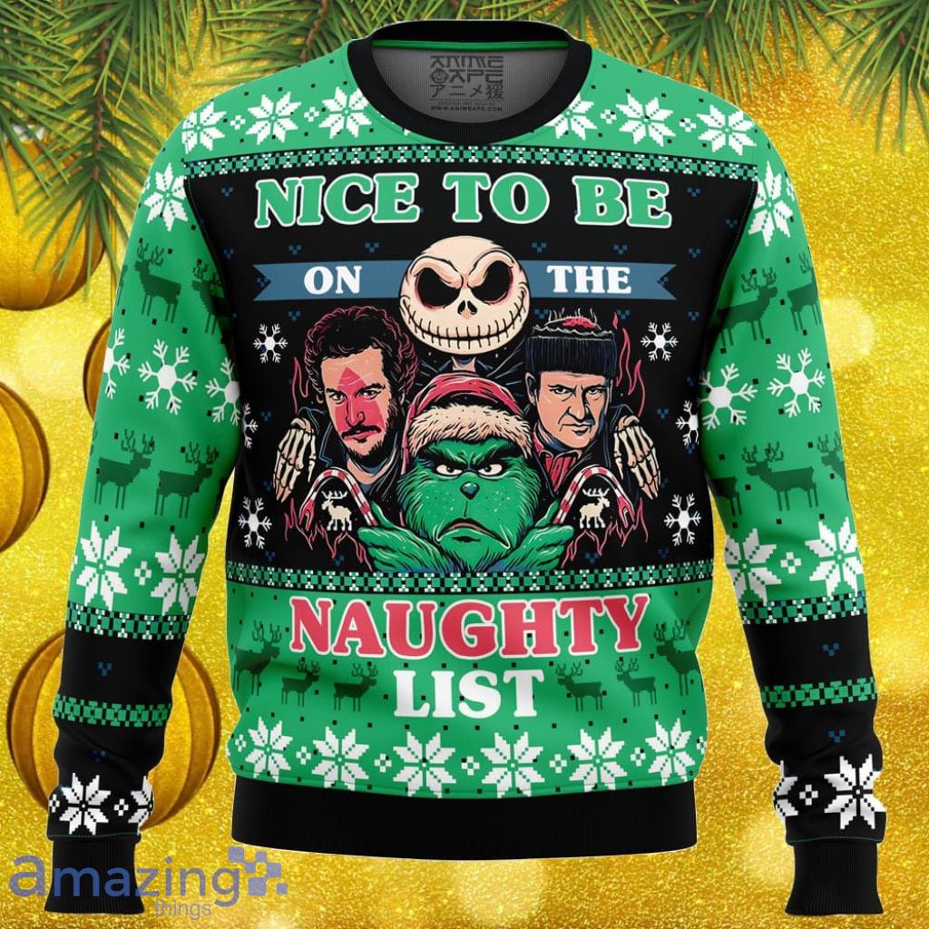 Naughty List Club Pop Culture Ugly Christmas Sweater Gift For Men