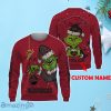 NCAA Arkansas Razorbacks Grinch Ugly Christmas Sweater Custom Name Xmas Gift