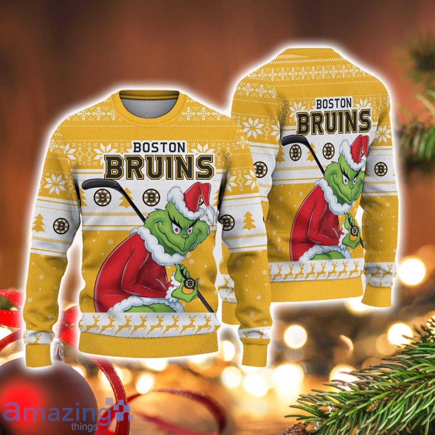 NCAA Boston Bruins Football Fans Sweater Grinch Ugly Sweater Christmas Christmas Gift Ideas image NCAA Boston Bruins Football Fans Sweater Grinch Ugly Sweater Christmas Christmas Gift Ideas Product Photo 1