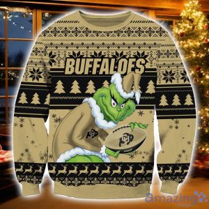 NCAA Colorado Buffaloes Grinch Ugly Christmas Sweater Christmas Gift For Sport Fans Product Photo 1