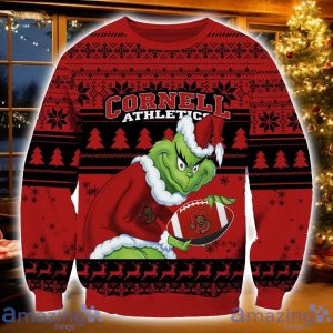 NCAA Cornell Big Red Grinch Ugly Christmas Sweater Christmas Gift For Sport Fans Product Photo 1