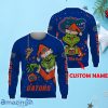 NCAA Florida Gators Grinch Ugly Christmas Sweater Custom Name Xmas Gift