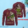 NCAA Florida State Seminoles Grinch Ugly Christmas Sweater Custom Name Xmas Gift