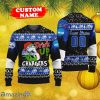 NCAA Grinch Drink Up Alabama-Huntsville Chargers Personalized Name And Number Ugly Knitted Sweater Christmas Gift