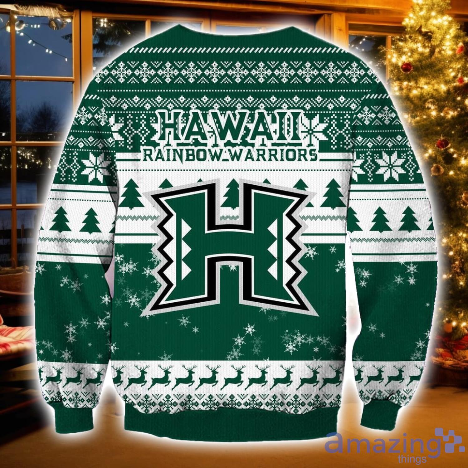 NCAA Hawaii Rainbow Warriors Grinch Ugly Christmas Sweater Christmas Gift For Sport Fans image NCAA Hawaii Rainbow Warriors Grinch Ugly Christmas Sweater Christmas Gift For Sport Fans Product Photo 2