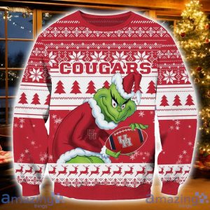 NCAA Houston Cougars Grinch Ugly Christmas Sweater Christmas Gift For Sport Fans Product Photo 1