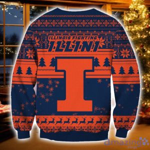 NCAA Illinois Fighting Illini Grinch Ugly Christmas Sweater Christmas Gift For Sport Fans Product Photo 2