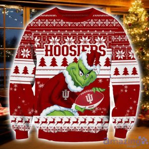 NCAA Indiana Hoosiers Grinch Ugly Christmas Sweater Christmas Gift For Sport Fans Product Photo 1