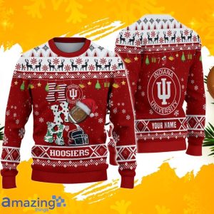 NCAA Indiana Hoosiers HO HO HO Ugly Christmas Sweater Product Photo 1