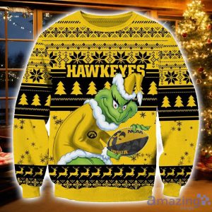 NCAA Iowa Hawkeyes Grinch Ugly Christmas Sweater Christmas Gift For Sport Fans Product Photo 1