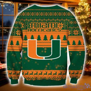 NCAA Miami Hurricanes Grinch Ugly Christmas Sweater Christmas Gift For Sport Fans Product Photo 2