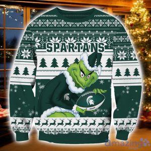 NCAA Michigan State Spartans Grinch Ugly Christmas Sweater Christmas Gift For Sport Fans Product Photo 1