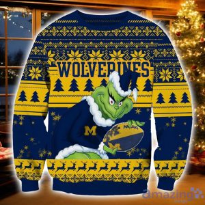 NCAA Michigan Wolverines Logo Grinch Ugly Christmas Sweater Christmas Gift For Sport Fans Product Photo 1