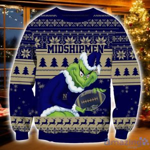 NCAA Navy Midshipmen Grinch Ugly Christmas Sweater Christmas Gift For Sport Fans Product Photo 1