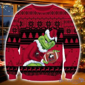 NCAA Northern Illinois Huskies Grinch Ugly Christmas Sweater Christmas Gift For Sport Fans Product Photo 1