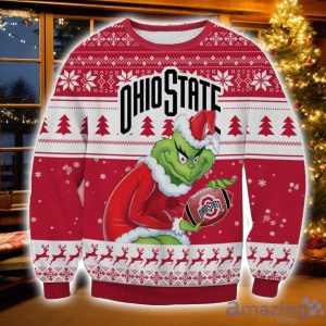 NCAA Ohio State Buckeyes Grinch Ugly Christmas Sweater Christmas Gift For Sport Fans Product Photo 1