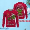 NCAA Ohio State Buckeyes Grinch Ugly Christmas Sweater Custom Name Xmas Gift