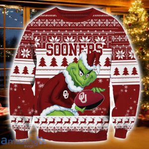 NCAA Oklahoma Sooners Grinch Ugly Christmas Sweater Christmas Gift For Sport Fans Product Photo 1