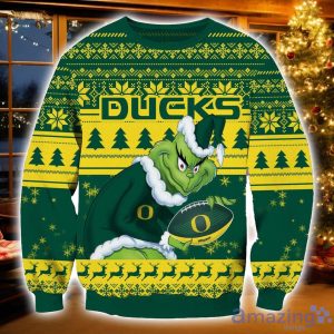 NCAA Oregon Ducks Grinch Ugly Christmas Sweater Christmas Gift For Sport Fans Product Photo 1
