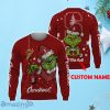 NCAA Stanford Cardinal Grinch Ugly Christmas Sweater Custom Name Xmas Gift