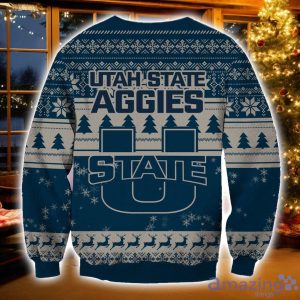 NCAA Utah State Aggies Grinch Ugly Christmas Sweater Christmas Gift For Sport Fans image NCAA Utah State Aggies Grinch Ugly Christmas Sweater Christmas Gift For Sport Fans Product Photo 2