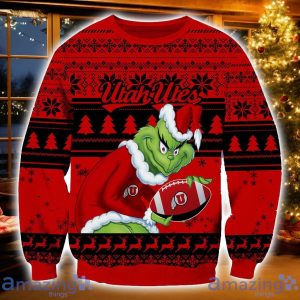 NCAA Utah Utes Grinch Ugly Christmas Sweater Christmas Gift For Sport Fans Product Photo 1