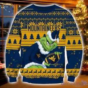 NCAA West Virginia Mountaineers Grinch Ugly Christmas Sweater Christmas Gift For Sport Fans Product Photo 1