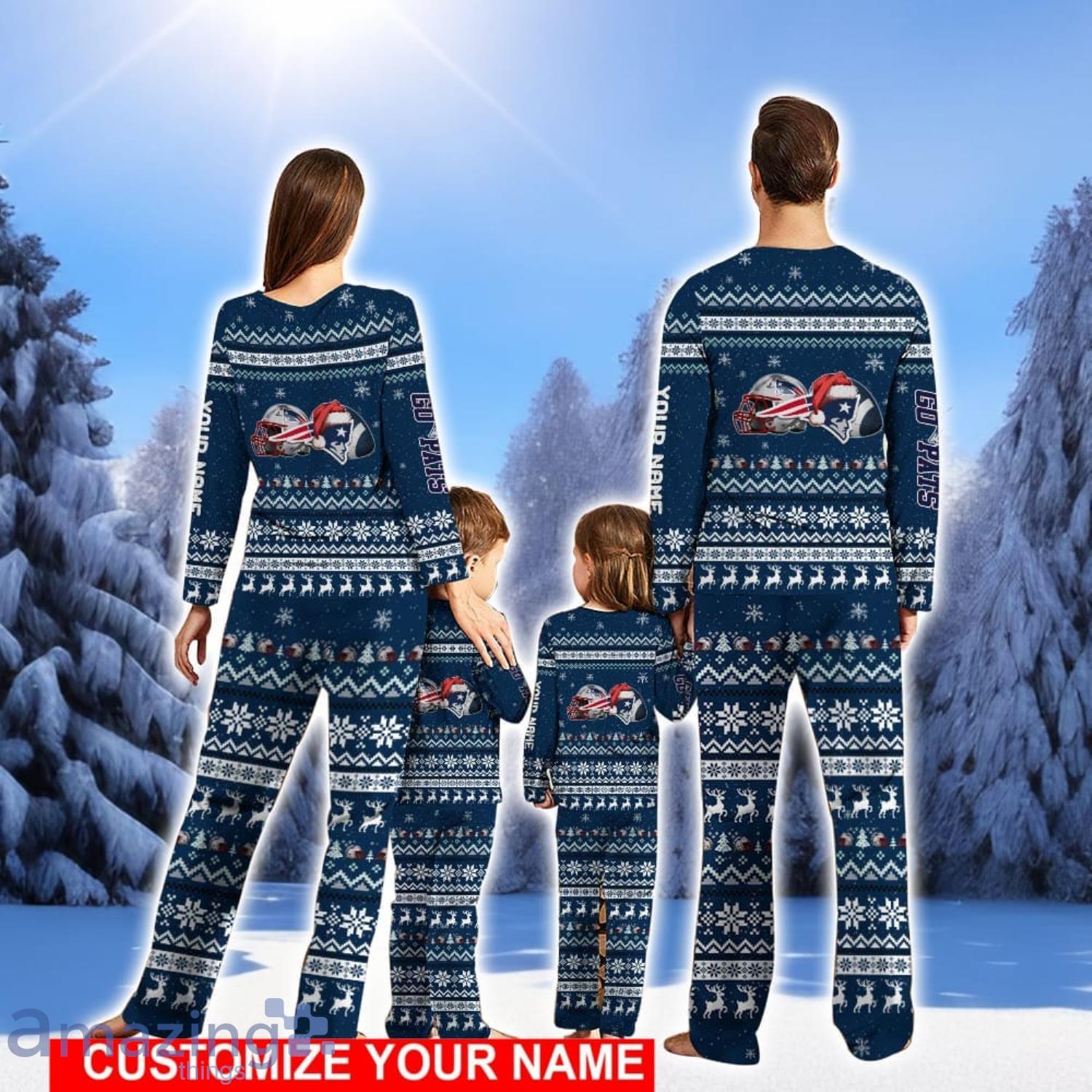 New England Patriots Team Pajamas Set Christmas Gift For Football