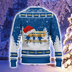 New Holland Santa Hat Pattern Ugly Christmas Sweater For Men And Women image New Holland Santa Hat Pattern Ugly Christmas Sweater For Men And Women Product Photo 3