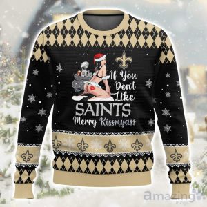 New Orleans Saints Kissmyass Ugly Christmas Sweater Product Photo 1