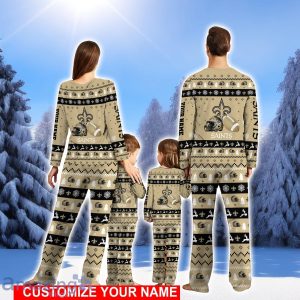 New Orleans Saints Pajamas Custom Name Christmas Sport Team Pajama Set Christmas Gift Family Product Photo 2