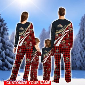 New Orleans Saints Team Pajamas Personalize Name Buffalo Plaid Cute Christmas Pajamas Set Product Photo 2