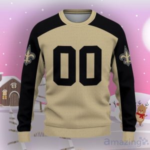 New Orleans Saints Ugly Sweater Custom Name And Number Hot Design For Christmas Gift Product Photo 2