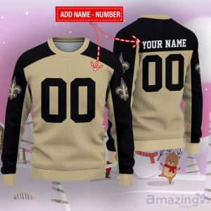 New Orleans Saints Ugly Sweater Custom Name And Number Hot Design For Christmas Gift Product Photo 1