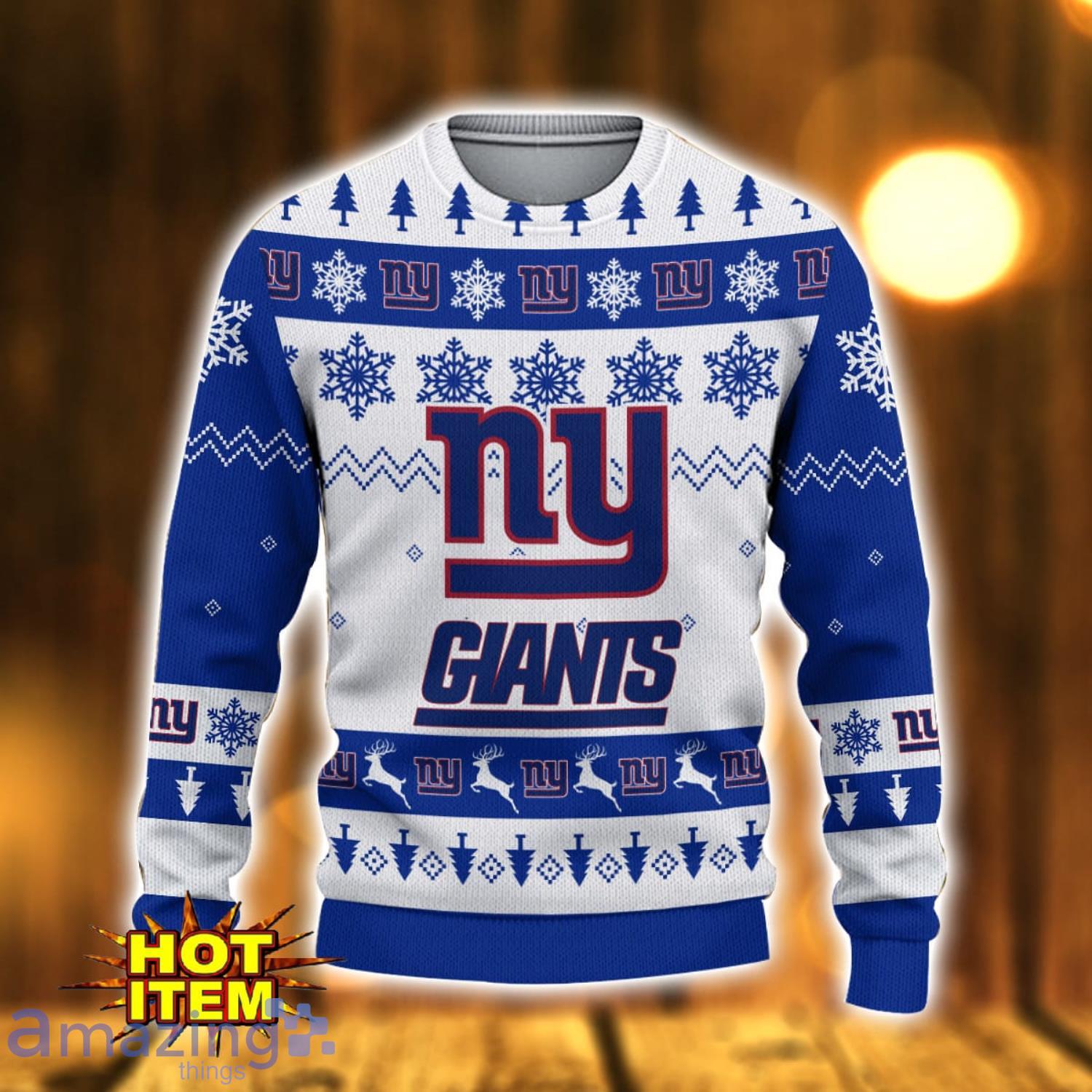 New York Giants Logo Cute Ugly Christmas Sweater 3D Printed Unisex Sweater image New York Giants Logo Cute Ugly Christmas Sweater 3D Printed Unisex Sweater Product Photo 2