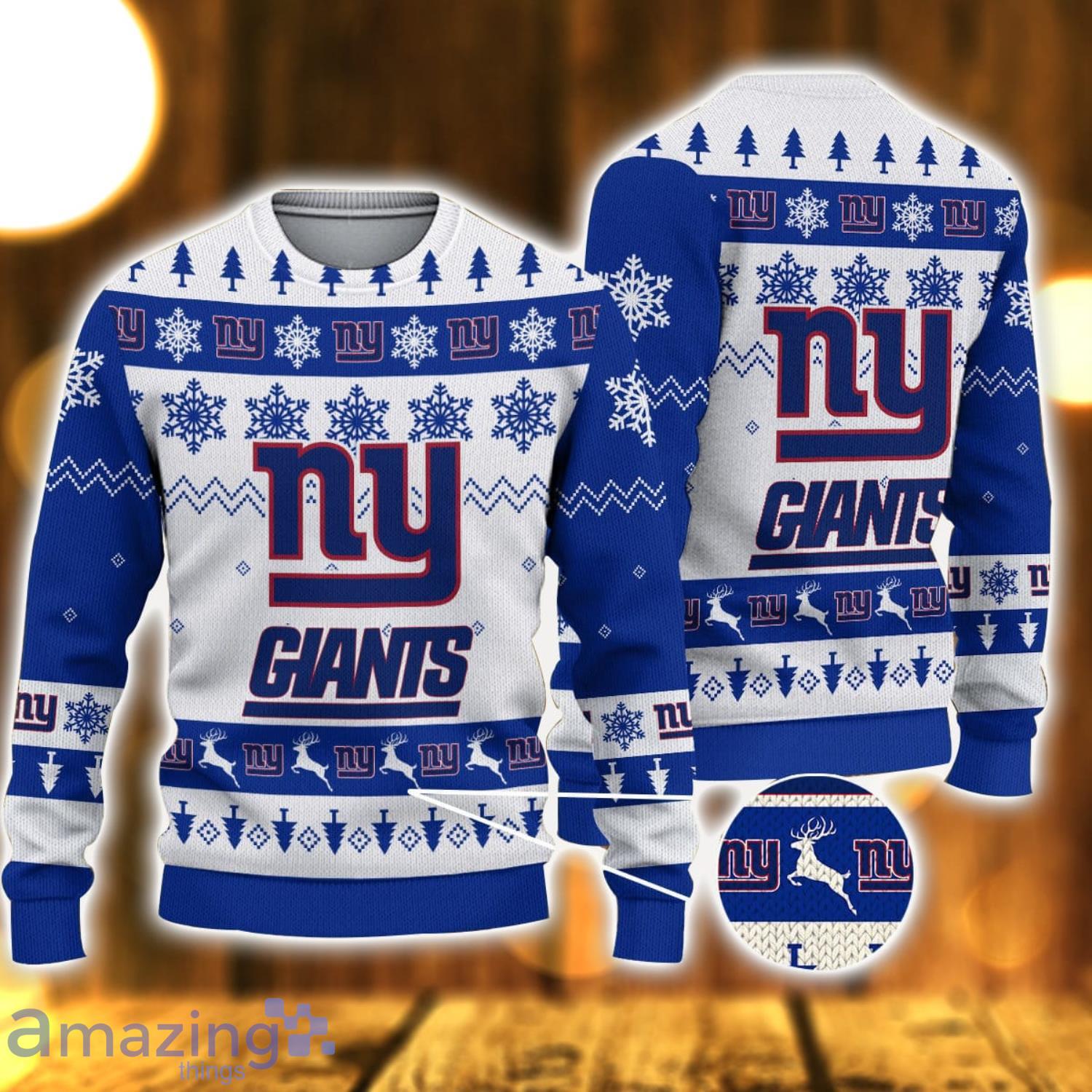 New York Giants Logo Cute Ugly Christmas Sweater 3D Printed Unisex Sweater image New York Giants Logo Cute Ugly Christmas Sweater 3D Printed Unisex Sweater Product Photo 1