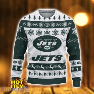 New York Jets Logo Cute Ugly Christmas Sweater 3D Printed Unisex Sweater Product Photo 2
