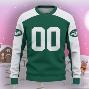 New York Jets Ugly Sweater Custom Name And Number Hot Design For Christmas Gift Product Photo 2
