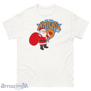 New York Knicks Santa Claus Logo Christmas T Shirt Product Photo 2