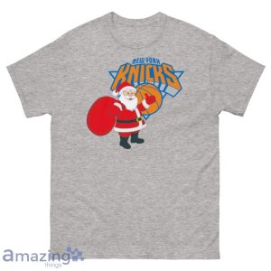 New York Knicks Santa Claus Logo Christmas T Shirt Product Photo 3