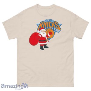 New York Knicks Santa Claus Logo Christmas T Shirt Product Photo 1