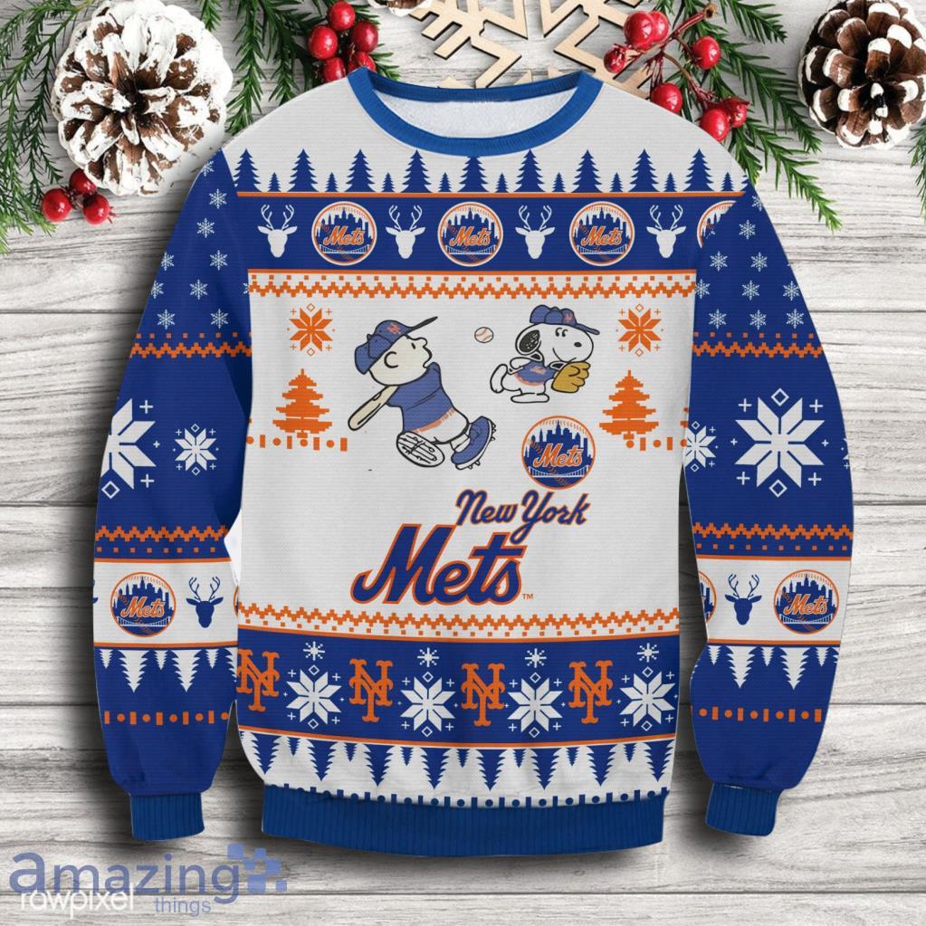 New York Mets Snoopy Christmas Ugly Sweater Gift For Men And Women image New York Mets Snoopy Christmas Ugly Sweater Gift For Men And Women Product Photo 1