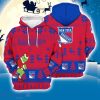 New York Rangers 3D Hooodie Ugly Sweatshirt Christmas Pattern Grinch Ice Hockey NHL Fans