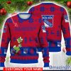 New York Rangers Grinch Ugly Christmas Sweater Ice Hockey NHL Christmas Gift 3D Sweater Custom Name